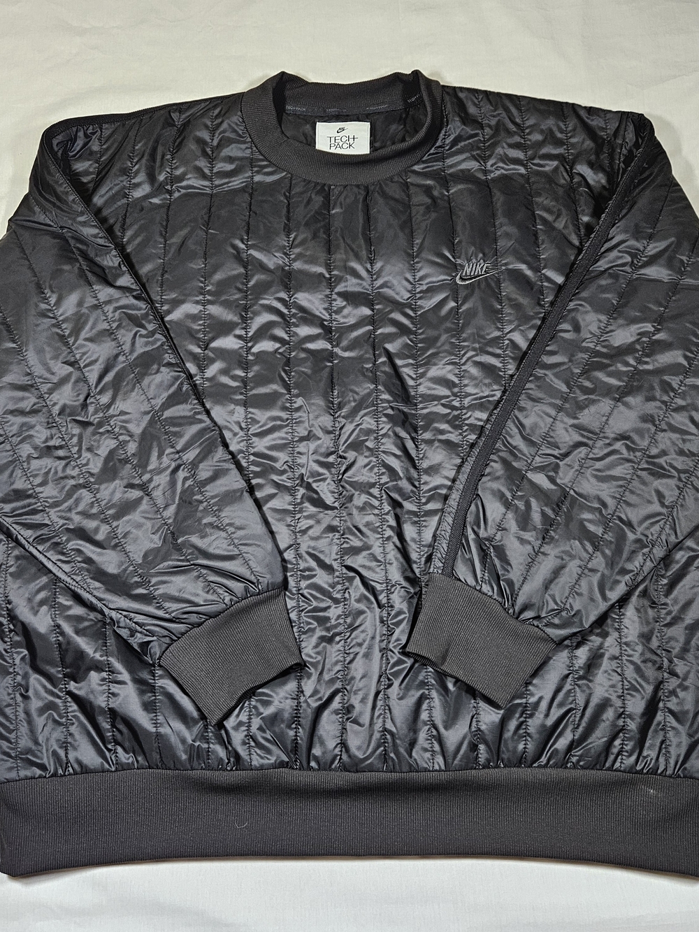 Nike Tech Pack Therma-FIT Quilted Crewneck Sweatshirt Black DQ4302-010 Men’s XL